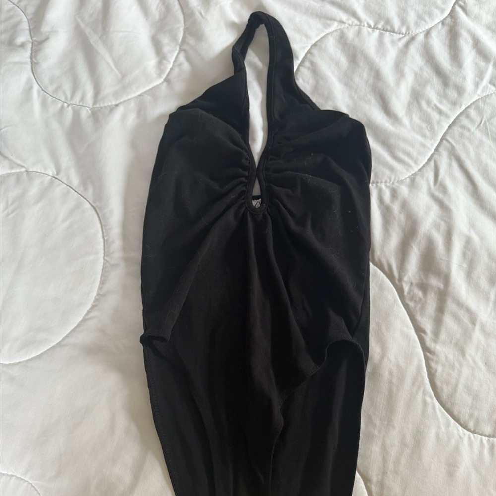 ZARA Black Halter Bodysuit